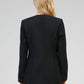 Blazer nero aderente con scollo a V