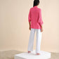 Cardigan in maglia di cotone con maniche ampie