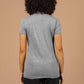 T-shirt donna grigia con stampa onda e sole