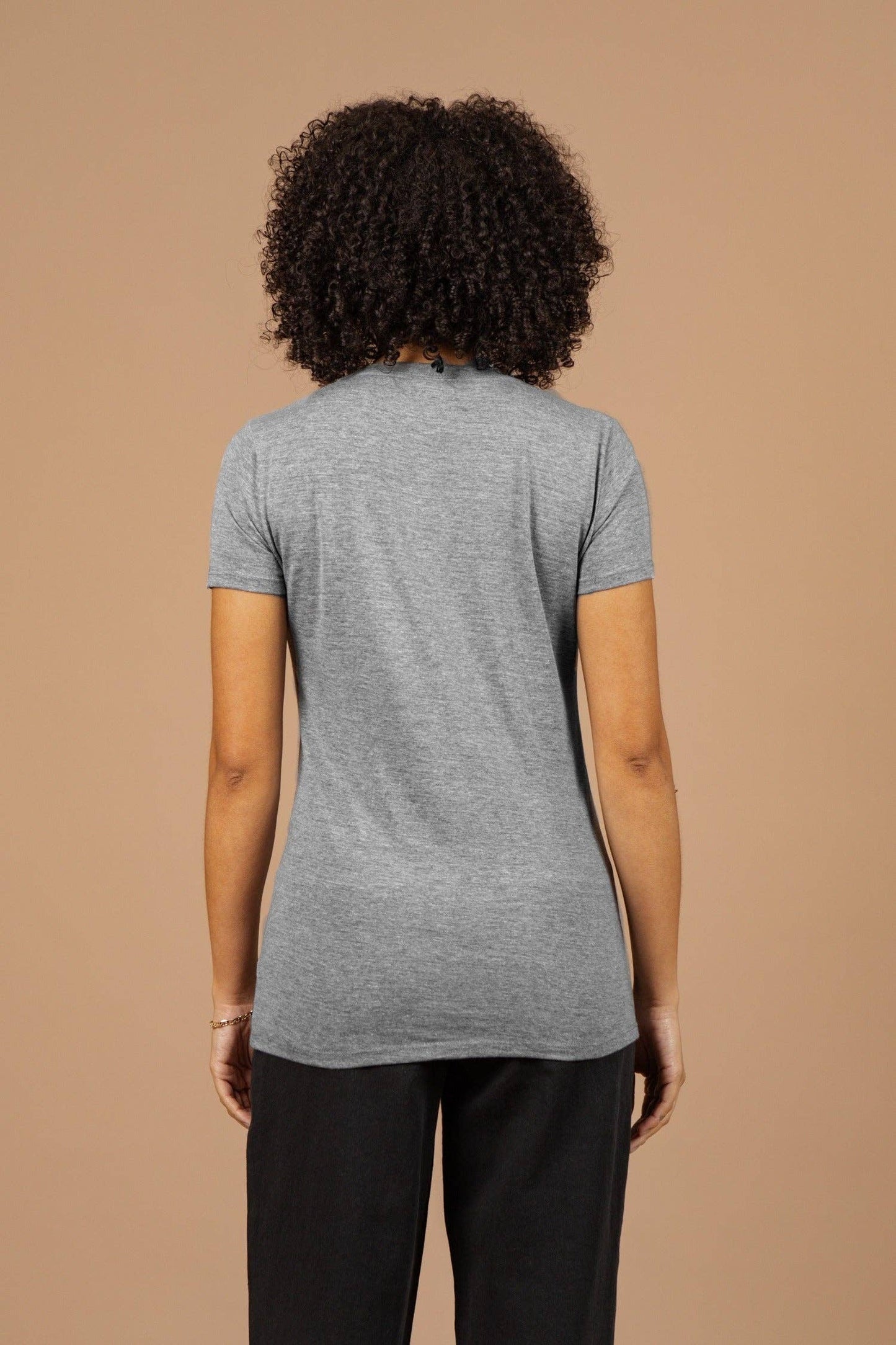 T-shirt donna grigia con stampa onda e sole