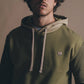 Felpa con cappuccio color block Gothic Olive