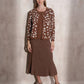 Cardigan jacquard animalier da donna