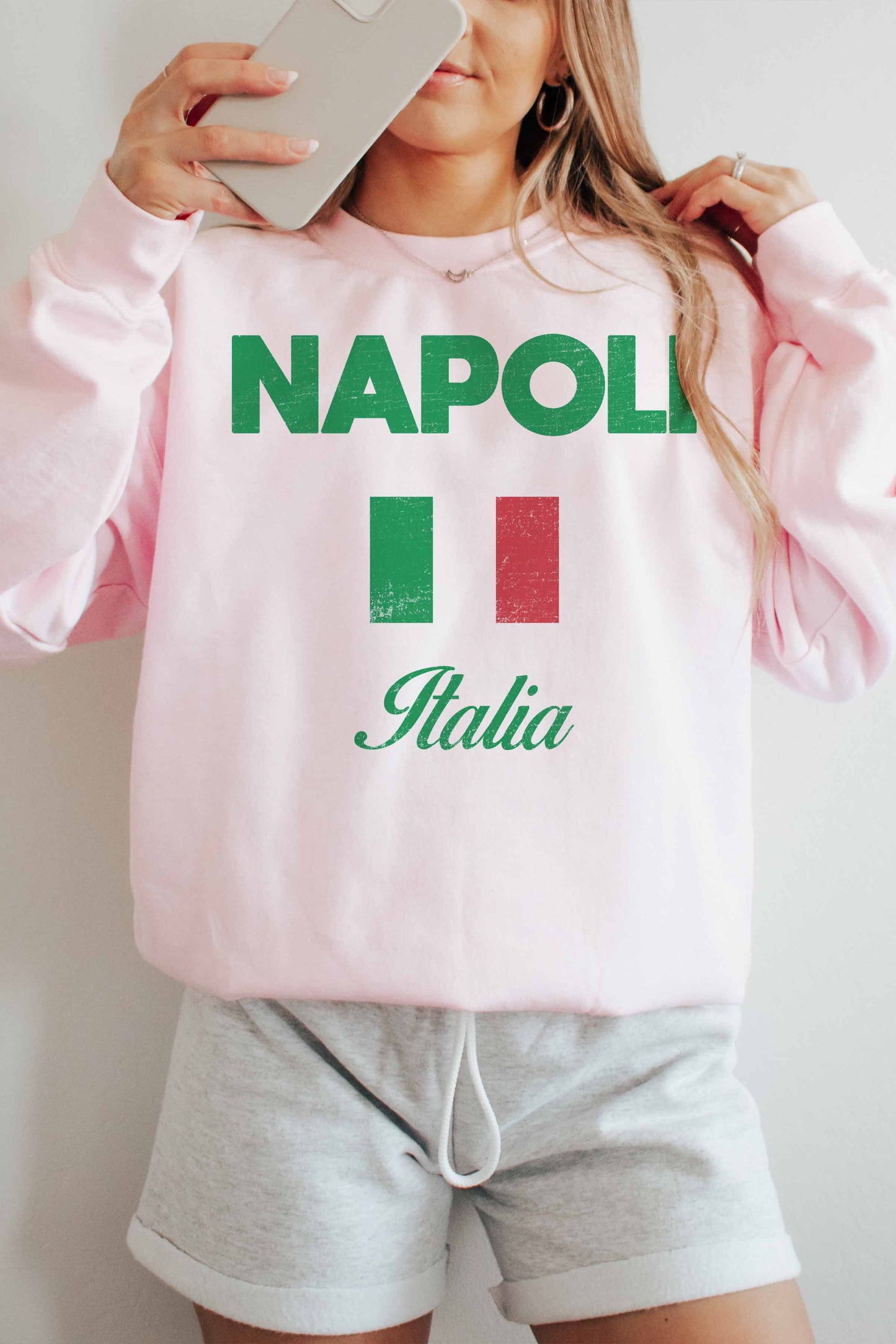 Felpa oversize Napoli Italia con grafica