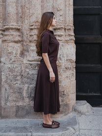 Polo a maniche corte in lana merino extrafine