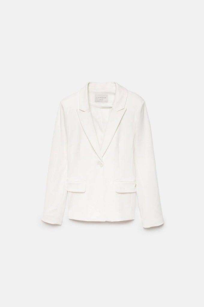 Blazer minimal bianco da donna