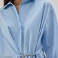 Camicia in popeline con accessori in metallo