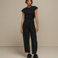 Pantaloni sartoriali donna a vita alta con pieghe