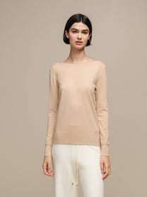 Maglione girocollo in maglia leggera da donna