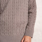 Maglione uomo a trecce con mezza zip