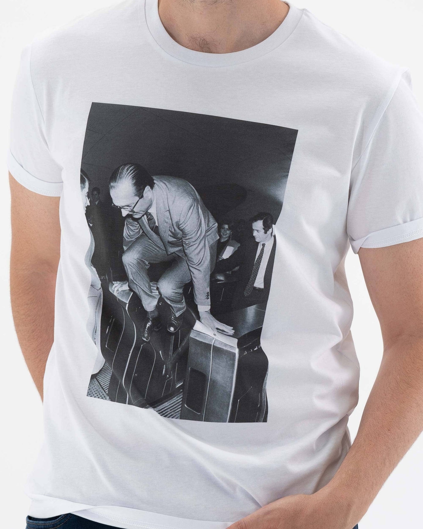 T-shirt Metro Chirac con foto vintage divertente