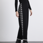 Pantaloni a palazzo jacquard con motivo geometrico