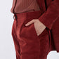 Pantaloni in bombazine a vita alta