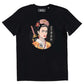 T-shirt unisex nera con stampa grafica Frida Samurai