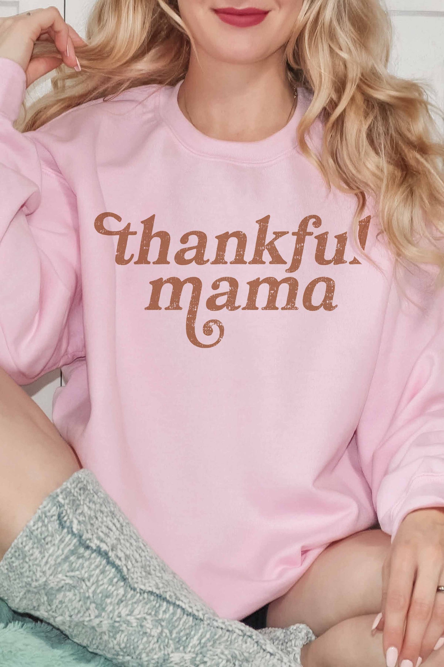 Felpa oversize “Thankful Mama”