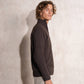 Maglione polo in cotone con mezza zip da uomo