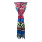 Maxi sciarpa morbida multicolor con frange