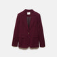 Blazer monopetto bordeaux da donna