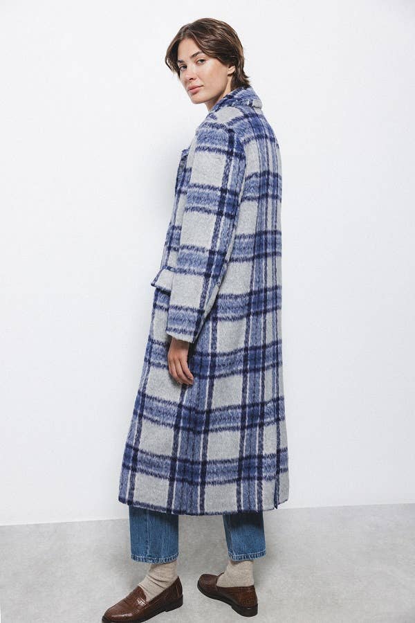 Cappotto doppiopetto a quadri