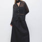 Blusa a pois semitrasparente con scollo a V