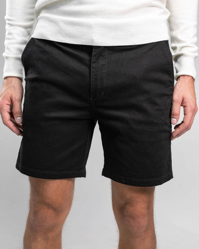 Pantaloncini elasticizzati neri in cotone
