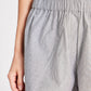 Shorts in popeline a righe grigio scuro ed écru