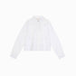 Camicia bianca in voile di cotone traforato