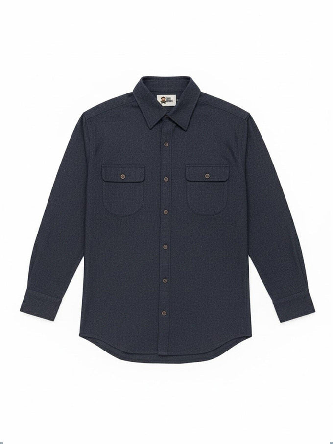 Camicia di flanella uomo Chop blu navy