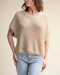 Top crochet con paillettes