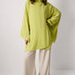 Top kimono in viscosa con collo alto drappeggiato