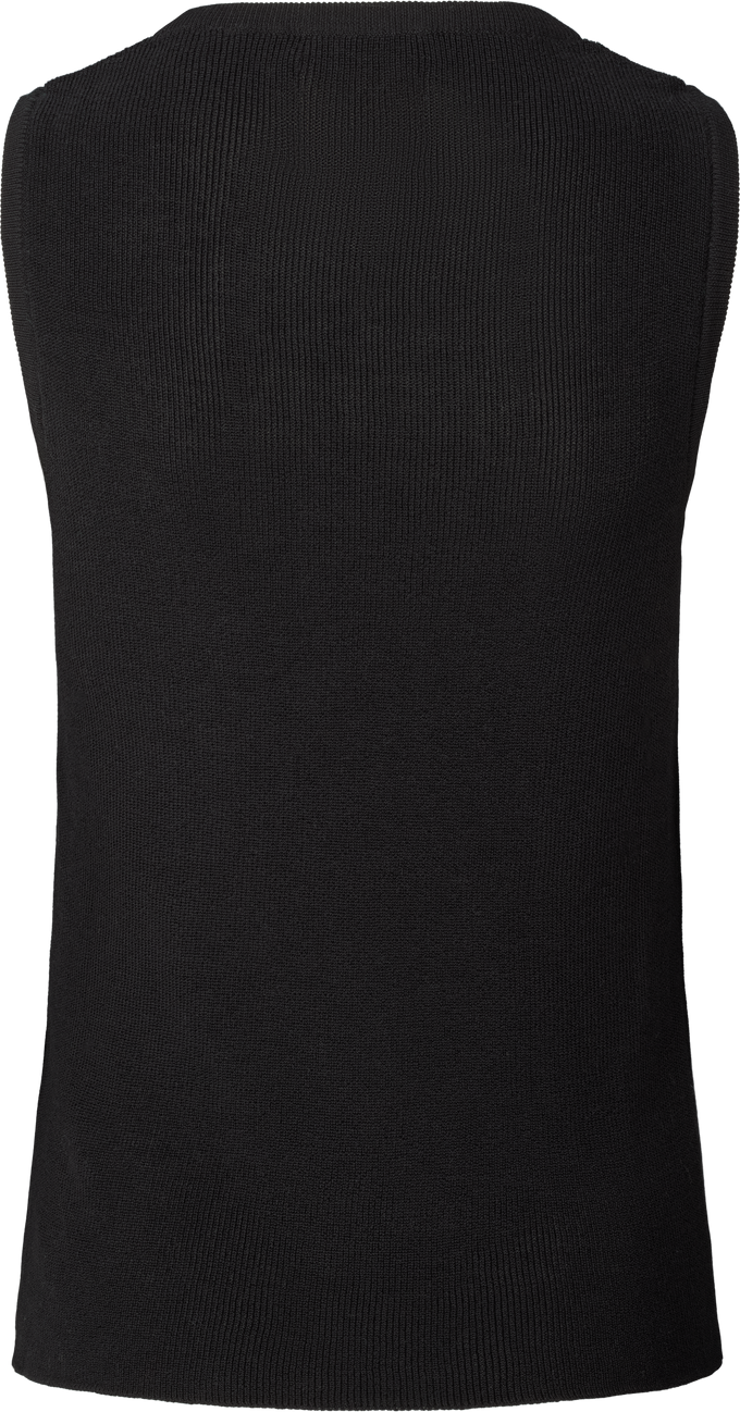 Top a maglia Sofie in cotone biologico nero