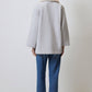 Felpa oversize con collo in ecopelliccia e mezza zip in cotone