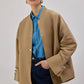 Cappotto bomber trench con polsini ampi