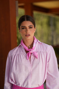 Blusa a righe in cotone