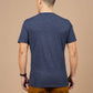 T-shirt uomo Alpenglow blu navy in tessuto riciclato