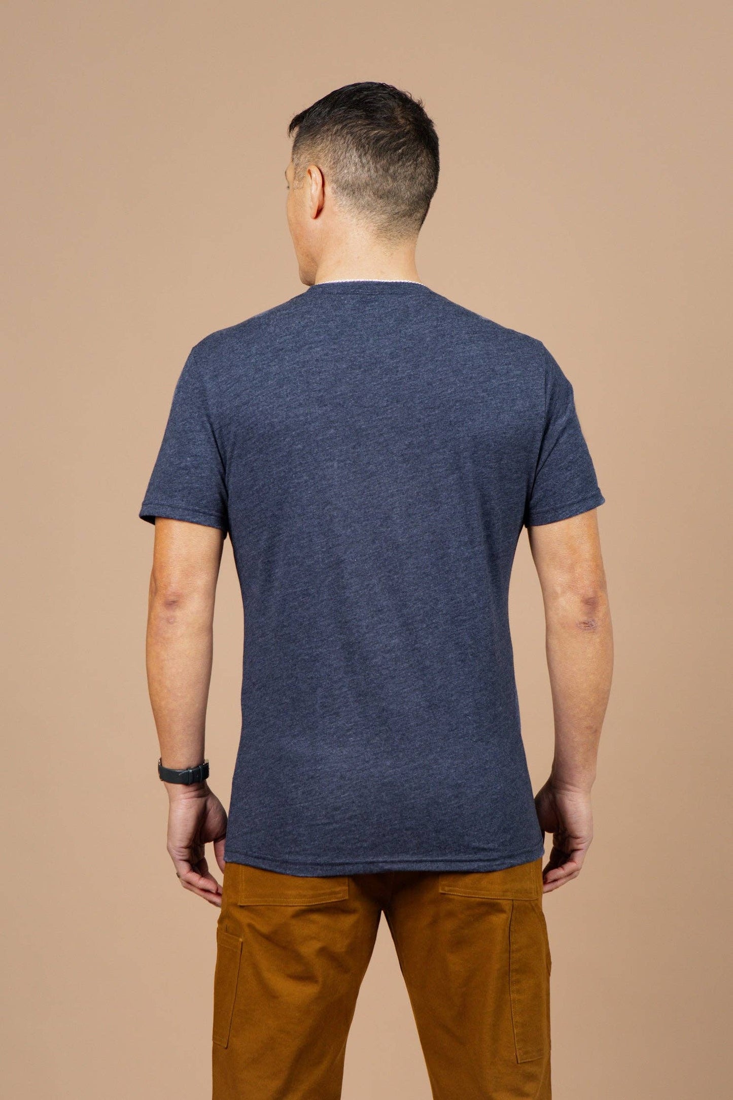 T-shirt uomo Alpenglow blu navy in tessuto riciclato