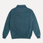 Felpa uomo con zip a quarto tinto a pigmento verde olmo