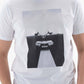 T-shirt unisex in cotone biologico con stampa fotografica auto