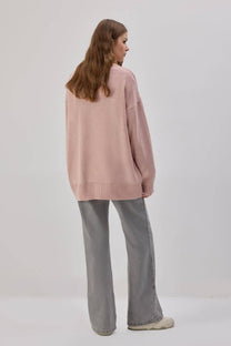 Tunica in maglia con ricamo floreale