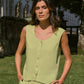 Gilet in lino da donna