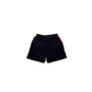Short in spugna blu navy con logo ricamato