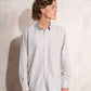 Camicia uomo in cotone misto con colletto button-down
