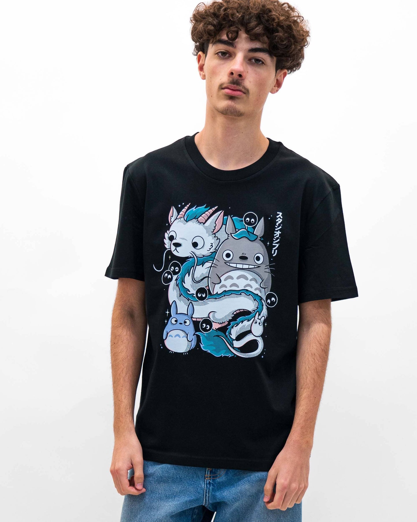 T-shirt unisex in cotone biologico con stampa Totoro manga