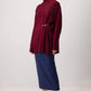 Tunica in maglia oversize con accessorio metallico
