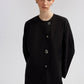 Camicia asimmetrica con bottoni nera