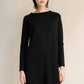 Abito midi girocollo in lana merino extrafine