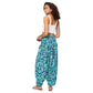 Pantaloni harem sarouel estivi 3 in 1 in cotone fantasia floreale