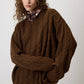 Maglione girocollo in maglia a trecce