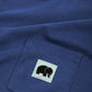 T-shirt in cotone biologico tinta in pigmento blu acqua profonda