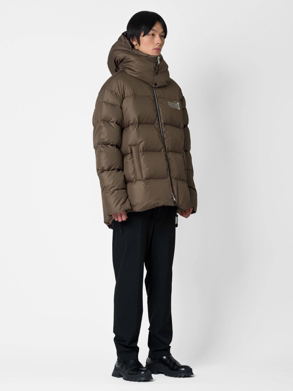 Bomber oversize con stampa testuale