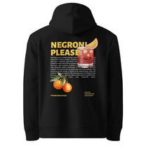 Felpa con cappuccio biologica "Negroni Please"